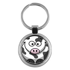 Animals Cow  Face Cute Key Chains (round)  by Alisyart