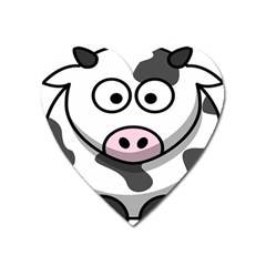 Animals Cow  Face Cute Heart Magnet