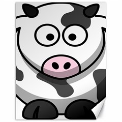 Animals Cow  Face Cute Canvas 18  X 24  