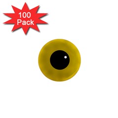 Big Eye Red Black 1  Mini Magnets (100 Pack) 