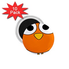 Bird Big Eyes Orange 1 75  Magnets (10 Pack) 