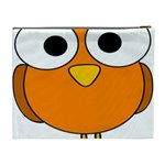 Bird Big Eyes Orange Cosmetic Bag (XL) Back