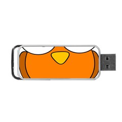 Bird Big Eyes Orange Portable Usb Flash (one Side) by Alisyart