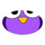 Bird Big Eyes Purple Oval Magnet Front