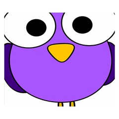 Bird Big Eyes Purple Double Sided Flano Blanket (Small) 