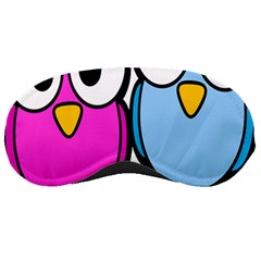 Bird Big Eyes Pink Blue Sleeping Masks