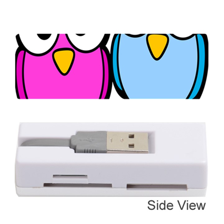 Bird Big Eyes Pink Blue Memory Card Reader (Stick) 