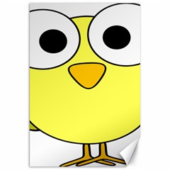 Bird Big Eyes Yellow Green Canvas 20  X 30  