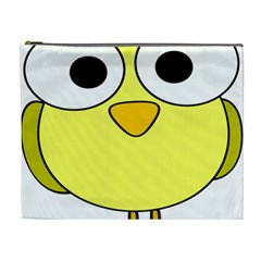 Bird Big Eyes Yellow Green Cosmetic Bag (xl)