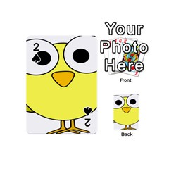 Bird Big Eyes Yellow Green Playing Cards 54 (mini) 