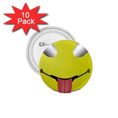 Bug Eye Tounge 1 75  Buttons (10 Pack)