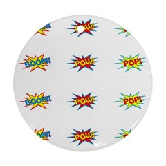 Boom Pow Pop Sign Ornament (round)