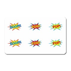 Boom Pow Pop Sign Magnet (rectangular)