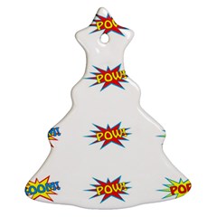 Boom Pow Pop Sign Christmas Tree Ornament (two Sides)