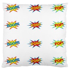 Boom Pow Pop Sign Large Cushion Case (one Side)