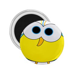 Bird Big Eyes Yellow 2 25  Magnets by Alisyart