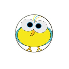 Bird Big Eyes Yellow Hat Clip Ball Marker