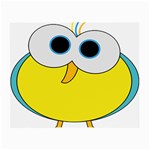 Bird Big Eyes Yellow Small Glasses Cloth Front