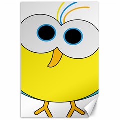 Bird Big Eyes Yellow Canvas 24  X 36  by Alisyart