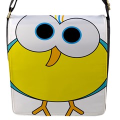 Bird Big Eyes Yellow Flap Messenger Bag (s)