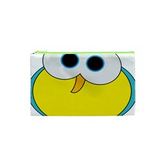 Bird Big Eyes Yellow Cosmetic Bag (xs)