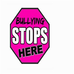 Bullying Stops Here Pink Sign Large Garden Flag (Two Sides)