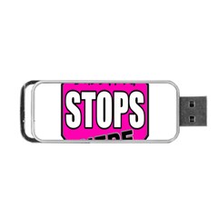 Bullying Stops Here Pink Sign Portable Usb Flash (one Side) by Alisyart