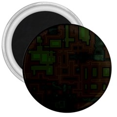 Circuit Board A Completely Seamless Background Design 3  Magnets by Simbadda