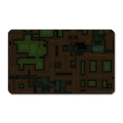 Circuit Board A Completely Seamless Background Design Magnet (rectangular) by Simbadda