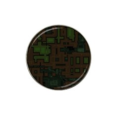 Circuit Board A Completely Seamless Background Design Hat Clip Ball Marker (4 Pack) by Simbadda