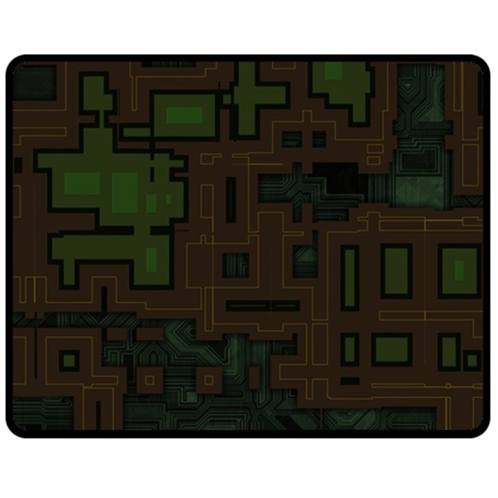 Circuit Board A Completely Seamless Background Design Fleece Blanket (Medium) 