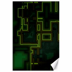 A Completely Seamless Background Design Circuit Board Canvas 24  X 36  by Simbadda