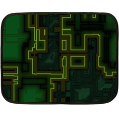 A Completely Seamless Background Design Circuit Board Double Sided Fleece Blanket (mini)  by Simbadda