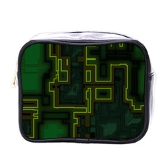 A Completely Seamless Background Design Circuit Board Mini Toiletries Bags by Simbadda