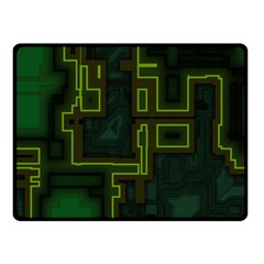 A Completely Seamless Background Design Circuit Board Fleece Blanket (small) by Simbadda