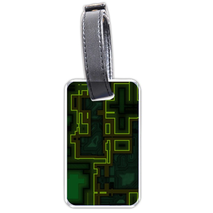 A Completely Seamless Background Design Circuit Board Luggage Tags (One Side) 