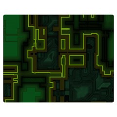 A Completely Seamless Background Design Circuit Board Double Sided Flano Blanket (medium)  by Simbadda