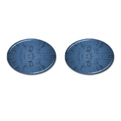 Zoom Digital Background Cufflinks (oval) by Simbadda