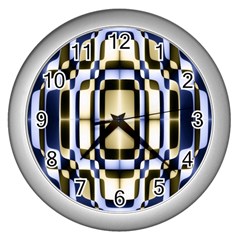 Colorful Seamless Pattern Vibrant Pattern Wall Clocks (silver) 