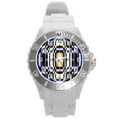 Colorful Seamless Pattern Vibrant Pattern Round Plastic Sport Watch (l) by Simbadda