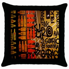 Graffiti Bottle Art Throw Pillow Case (black) by Simbadda