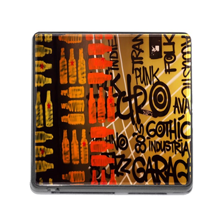 Graffiti Bottle Art Memory Card Reader (Square)