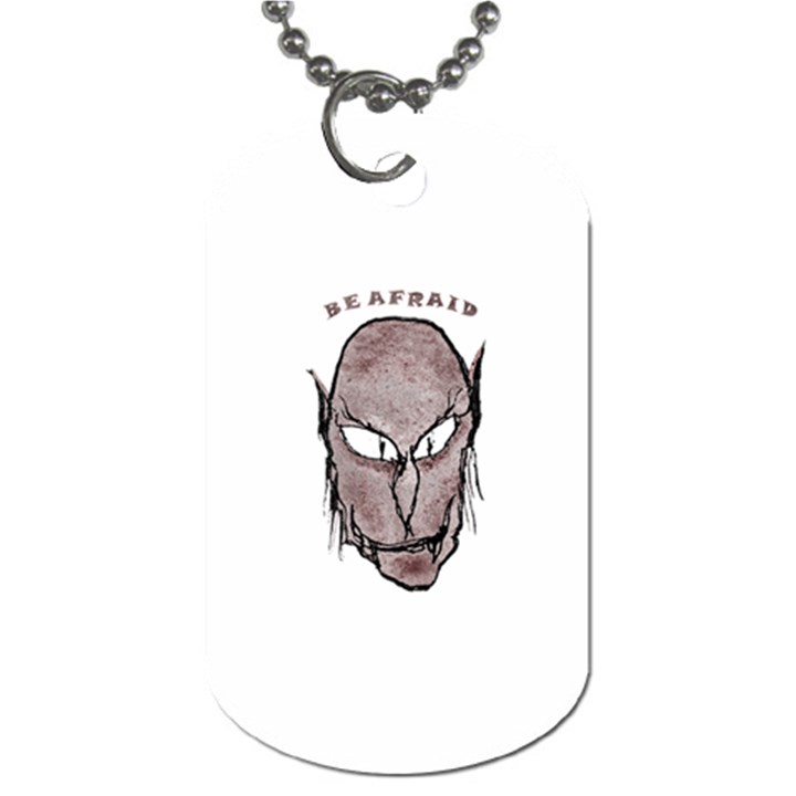 Scary Vampire Drawing Dog Tag (Two Sides)