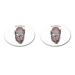 Scary Vampire Drawing Cufflinks (oval) by dflcprints