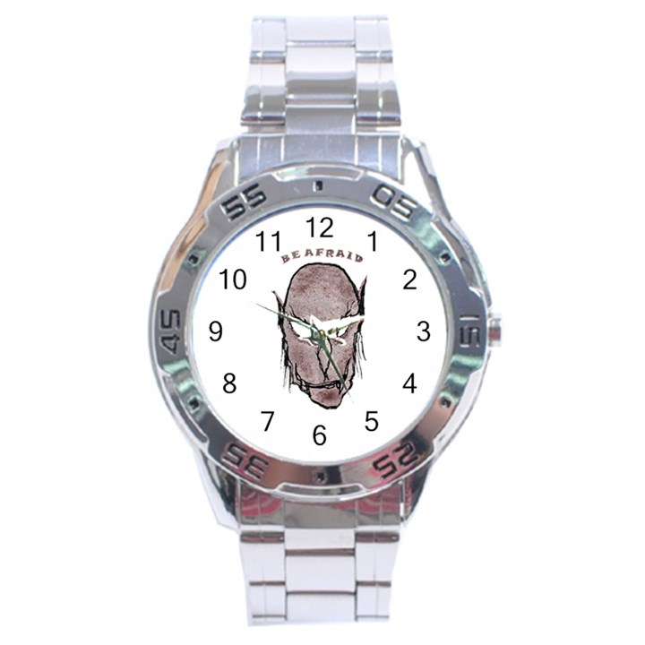 Scary Vampire Drawing Stainless Steel Analogue Watch