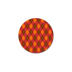 Argyle Pattern Background Wallpaper In Brown Orange And Red Golf Ball Marker by Simbadda