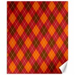 Argyle Pattern Background Wallpaper In Brown Orange And Red Canvas 8  x 10  8.15 x9.66  Canvas - 1