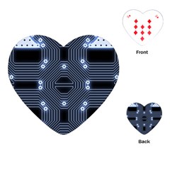 A Completely Seamless Tile Able Techy Circuit Background Playing Cards (heart)  by Simbadda