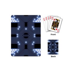 A Completely Seamless Tile Able Techy Circuit Background Playing Cards (mini)  by Simbadda