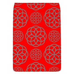 Geometric Circles Seamless Pattern On Red Background Flap Covers (s)  by Simbadda